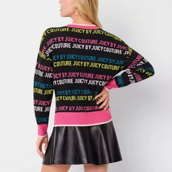 New Juicy By Juicy Couture Crew Neck Long Sleeve Pullover Sweater - Picture 2 of 10